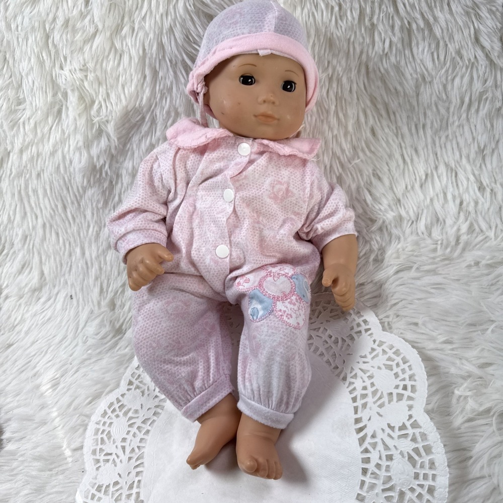 American Girl Bitty Baby Doll Dark Molded Hair Brown Eyes 2013 Unbranded Outfit